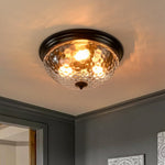 Modern 3 - Light Mushroom Water Ripple Glass Flush Mount - LightfixturesUAE