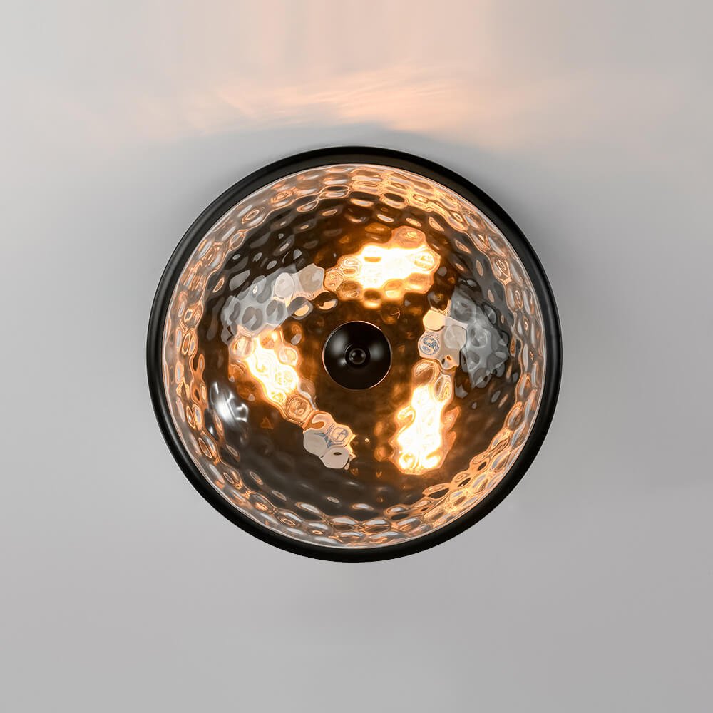 Modern 3 - Light Mushroom Water Ripple Glass Flush Mount - LightfixturesUAE