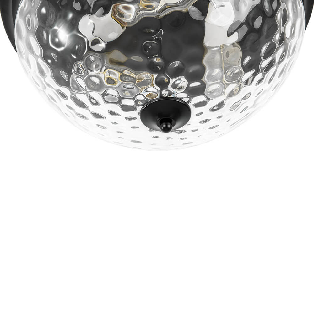 Modern 3 - Light Mushroom Water Ripple Glass Flush Mount - LightfixturesUAE