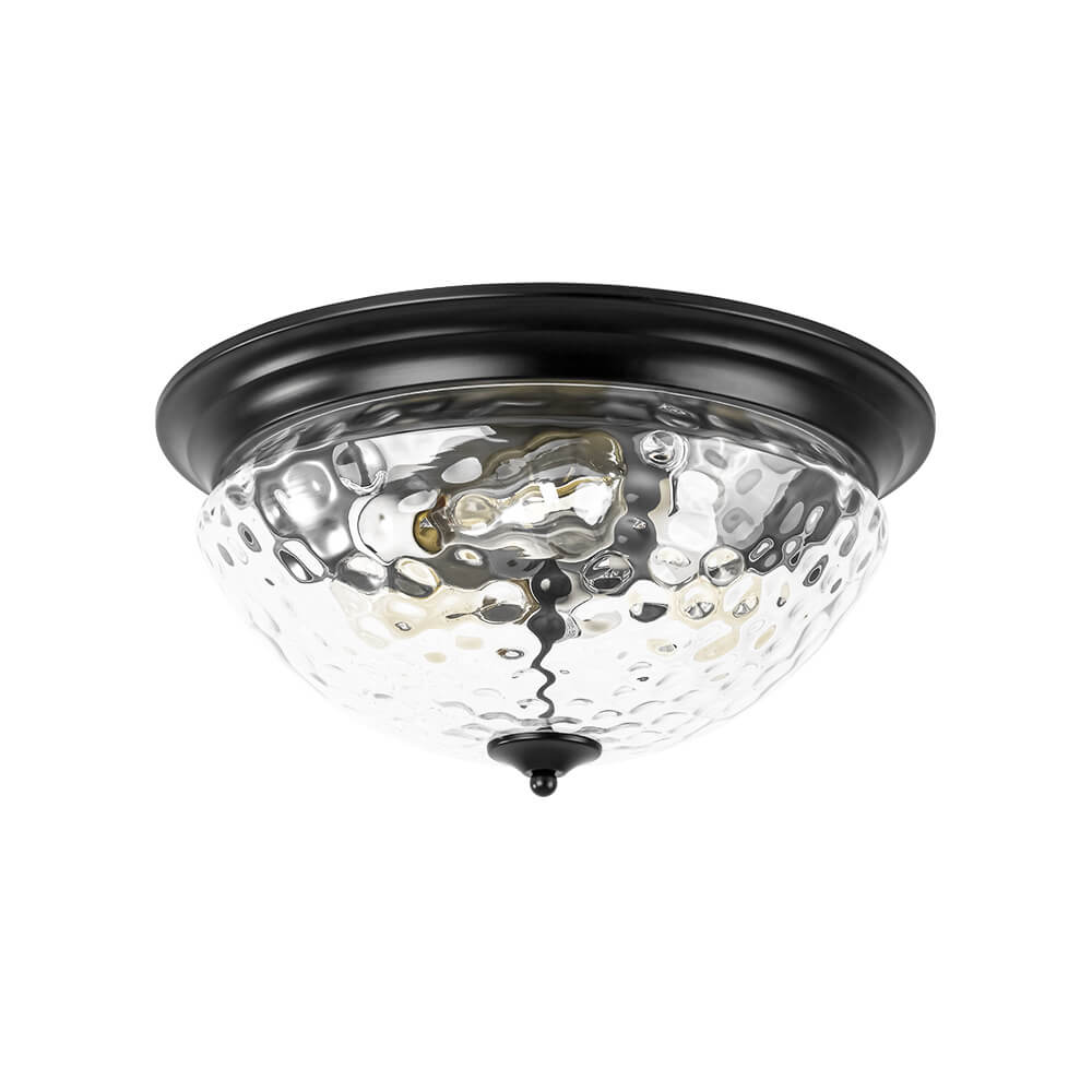 Modern 3 - Light Mushroom Water Ripple Glass Flush Mount - LightfixturesUAE