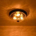 Modern 3 - Light Mushroom Water Ripple Glass Flush Mount - LightfixturesUAE