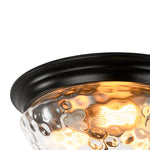 Modern 3 - Light Mushroom Water Ripple Glass Flush Mount - LightfixturesUAE