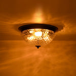 Modern 3 - Light Mushroom Water Ripple Glass Flush Mount - LightfixturesUAE