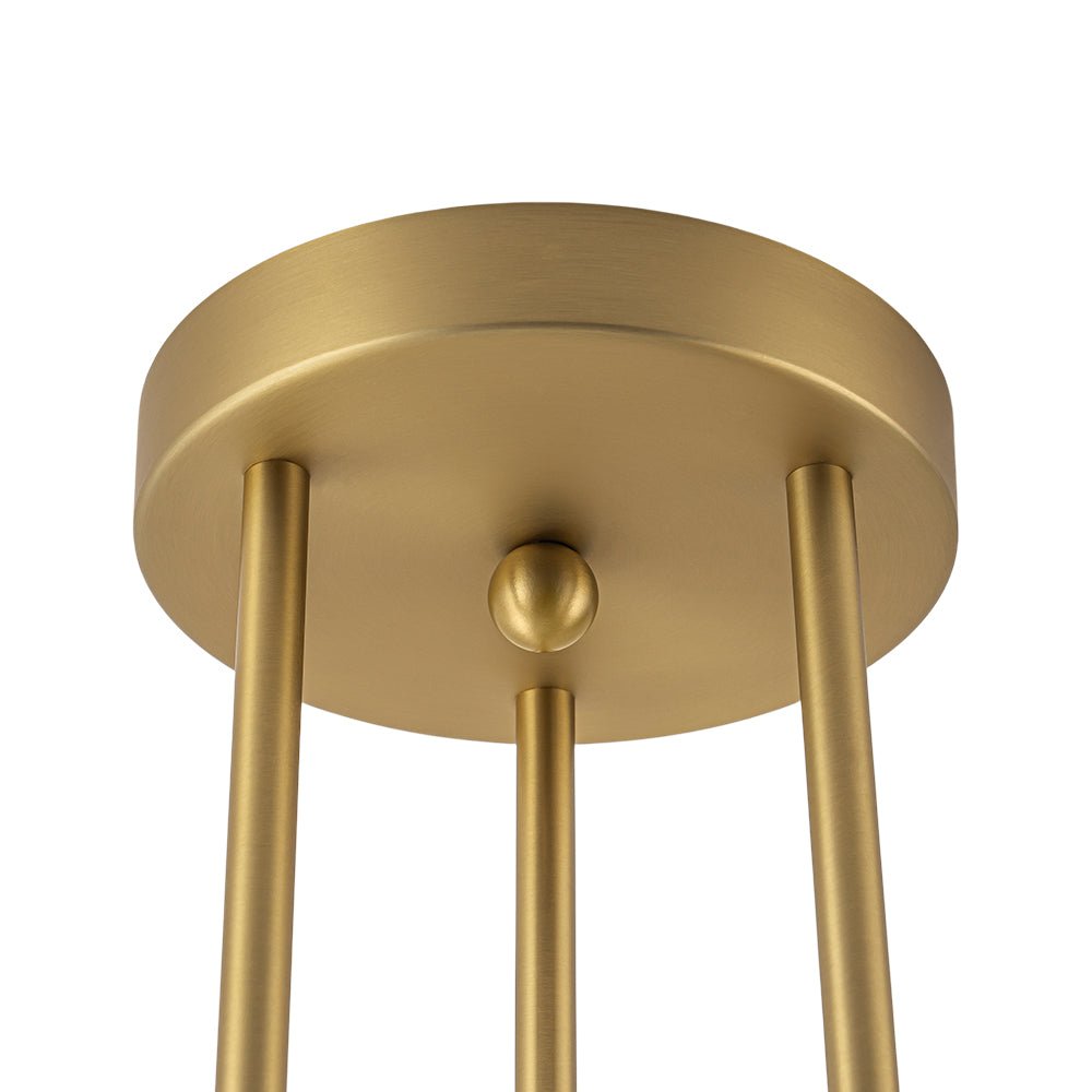 Modern 3 - Light Opal Glass Globe Circle Ring Semi Flush Mount Ceiling Light - LightfixturesUAE