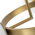 Modern 3 - Light Opal Glass Globe Circle Ring Semi Flush Mount Ceiling Light - LightfixturesUAE