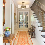 Modern 3 - Light Opal Glass Globe Circle Ring Semi Flush Mount Ceiling Light - LightfixturesUAE