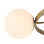 Modern 3 - Light Opal Glass Globe Circle Ring Semi Flush Mount Ceiling Light - LightfixturesUAE