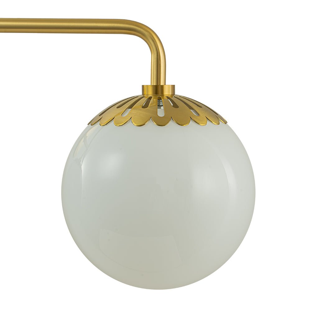 Modern 3 - Light Opal Glass Globe Wall Sconce - LightfixturesUAE