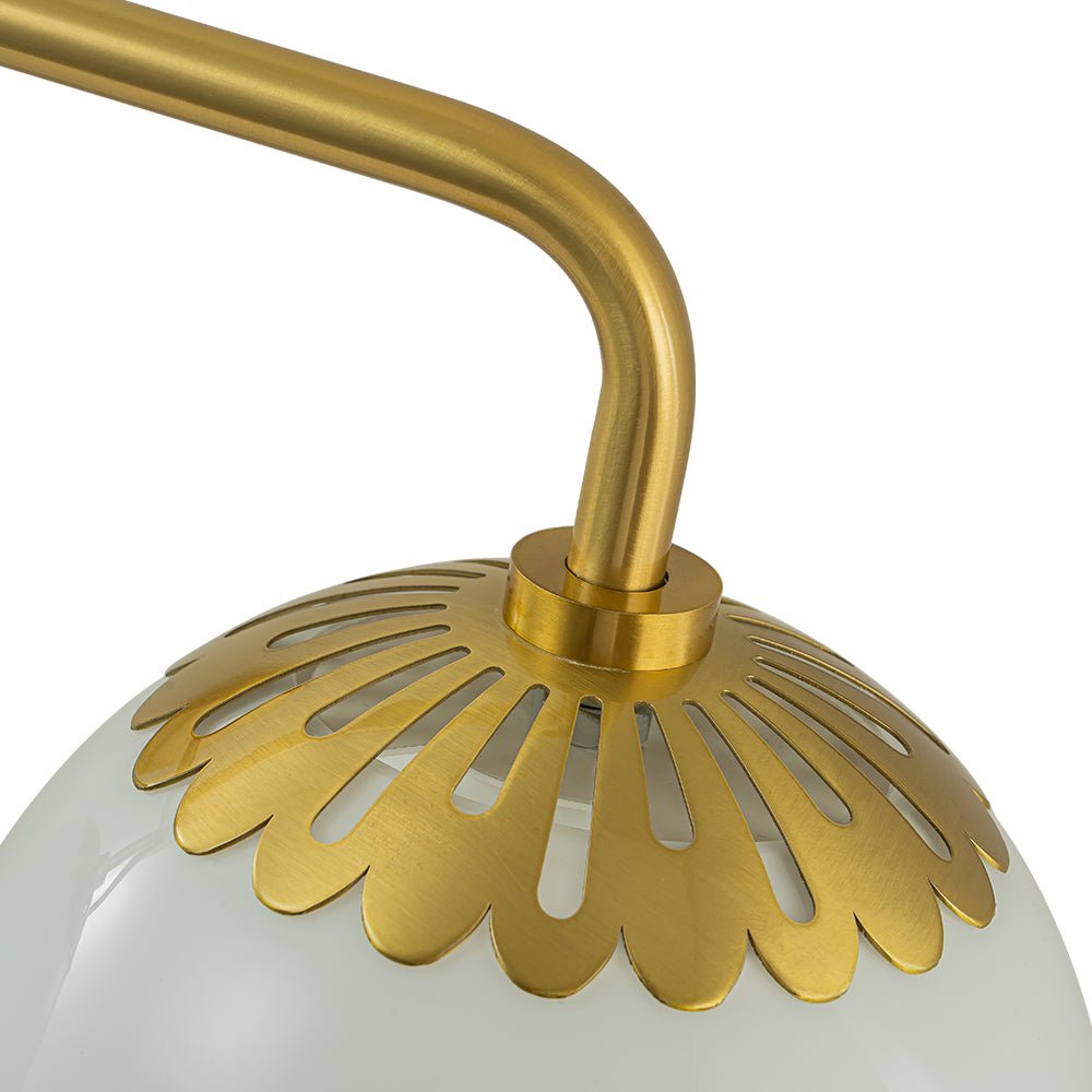 Modern 3 - Light Opal Glass Globe Wall Sconce - LightfixturesUAE