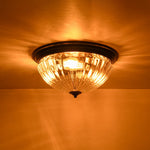 Modern 3 - Light Ribbed Glass Flush Mount - LightfixturesUAE
