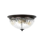 Modern 3 - Light Ribbed Glass Flush Mount - LightfixturesUAE