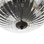 Modern 3 - Light Ribbed Glass Flush Mount - LightfixturesUAE
