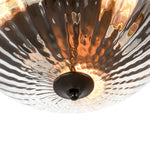 Modern 3 - Light Ribbed Glass Flush Mount - LightfixturesUAE