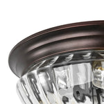 Modern 3 - Light Ribbed Glass Flush Mount - LightfixturesUAE