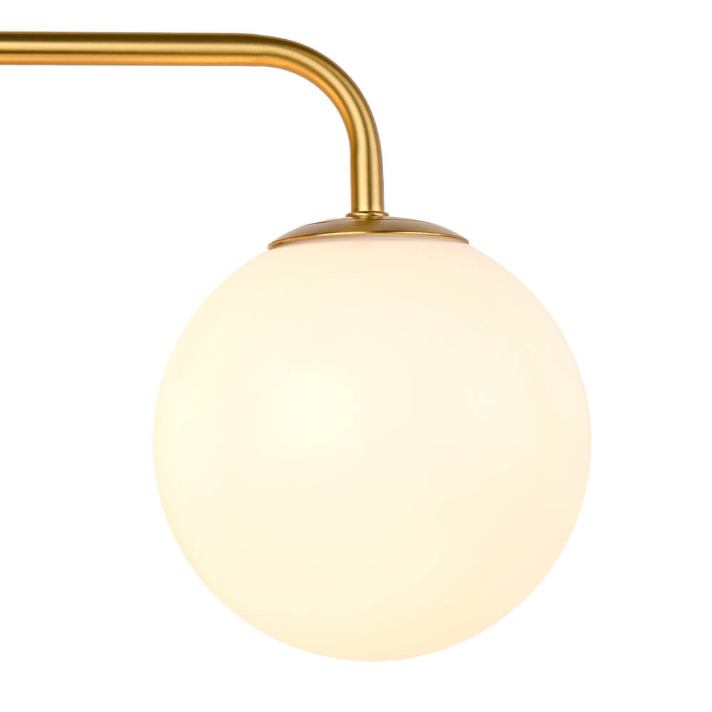 Modern 3/4 - Light Glass Globe Bathroom Vanity Wall Light - LightfixturesUAE
