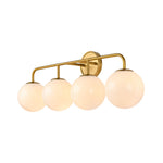 Modern 3/4 - Light Glass Globe Bathroom Vanity Wall Light - LightfixturesUAE