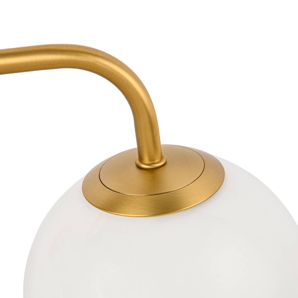Modern 3/4 - Light Glass Globe Bathroom Vanity Wall Light - LightfixturesUAE