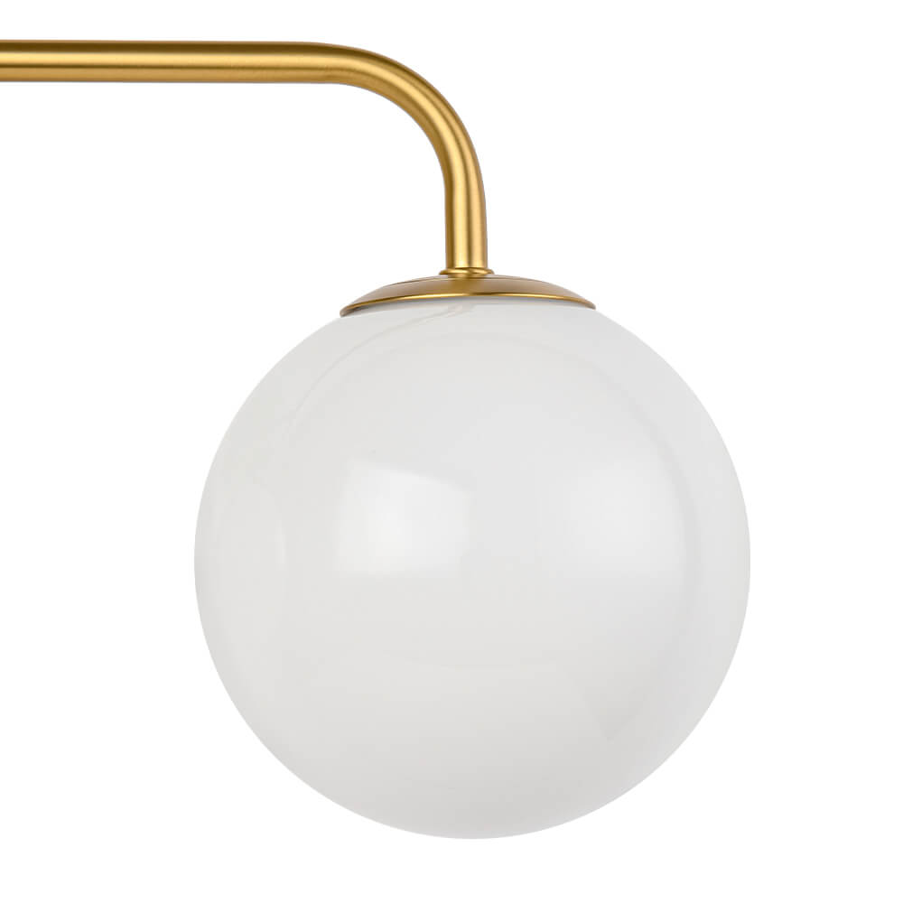 Modern 3/4 - Light Glass Globe Bathroom Vanity Wall Light - LightfixturesUAE