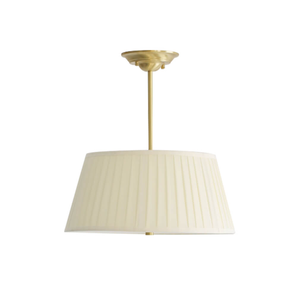 Modern 3/4 Light Pleated Drum Cone Semi - Flush Ceiling Light - LightfixturesUAE