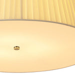 Modern 3/4 Light Pleated Drum Cone Semi - Flush Ceiling Light - LightfixturesUAE