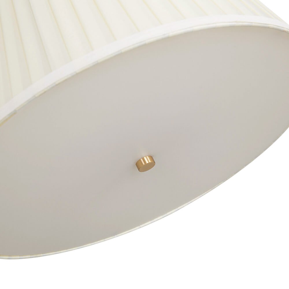 Modern 3/4 Light Pleated Drum Cone Semi - Flush Ceiling Light - LightfixturesUAE