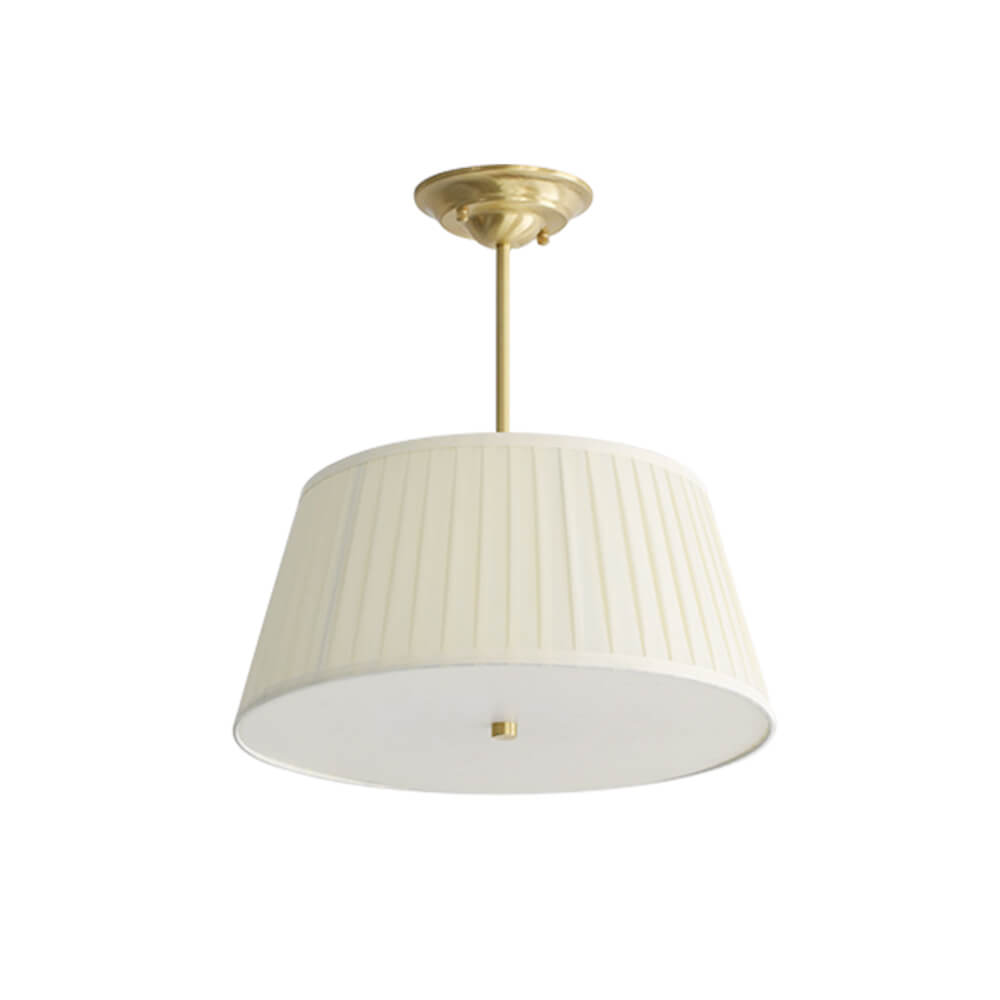 Modern 3/4 Light Pleated Drum Cone Semi - Flush Ceiling Light - LightfixturesUAE