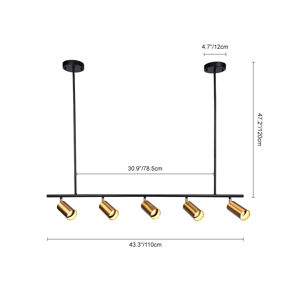 Modern 3/5 - Light Track Lighting linear Island Chandelier - LightfixturesUAE