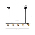 Modern 3/5 - Light Track Lighting linear Island Chandelier - LightfixturesUAE