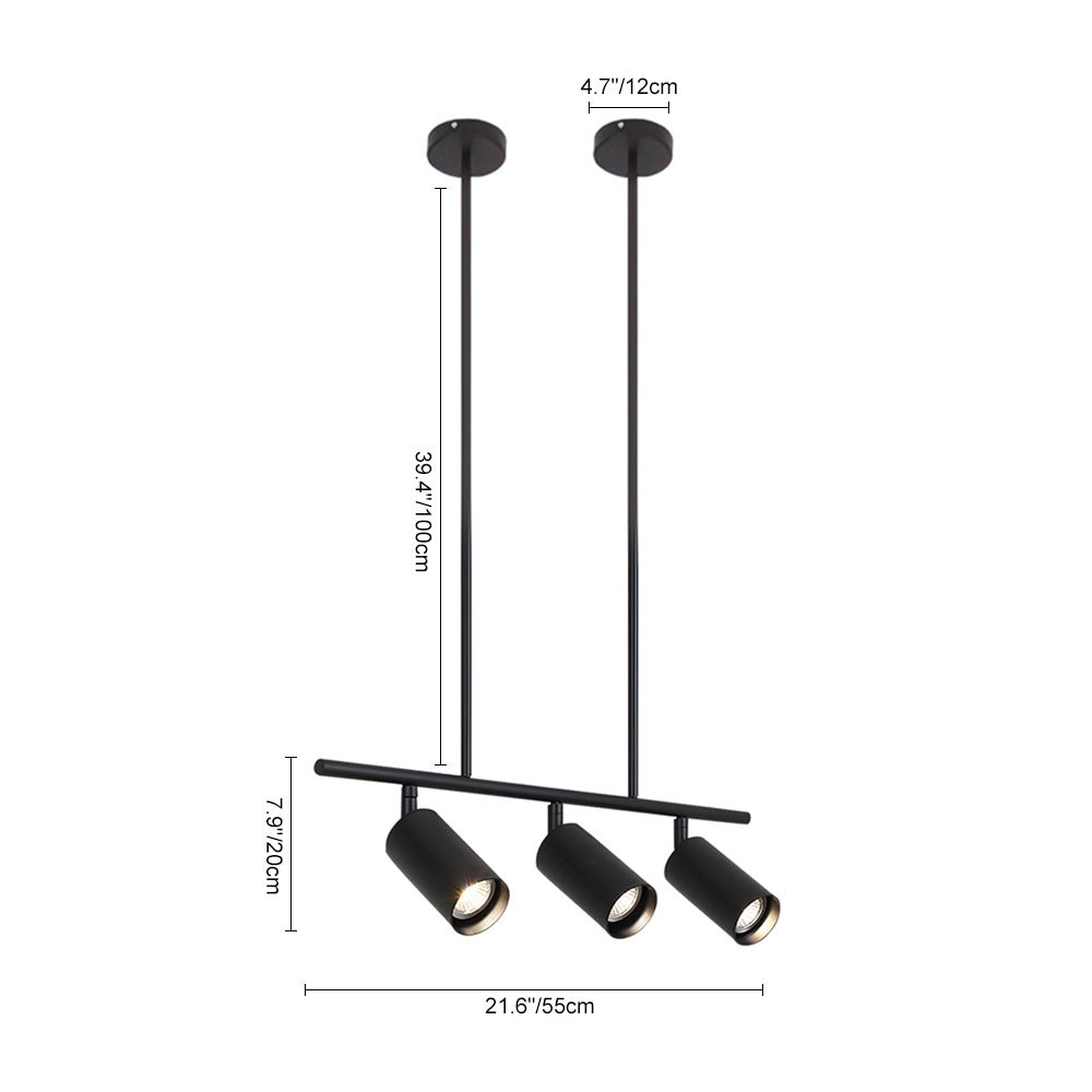 Modern 3/5 - Light Track Lighting linear Island Chandelier - LightfixturesUAE