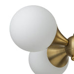 Modern 4 - Light Antique Brass Milk Light Glass Semi Flush Mount - LightfixturesUAE