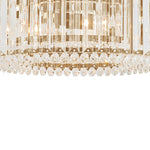 Modern 4 - Light Bauhaus Crystal Semi - Flush Mount Ceiling Light - LightfixturesUAE