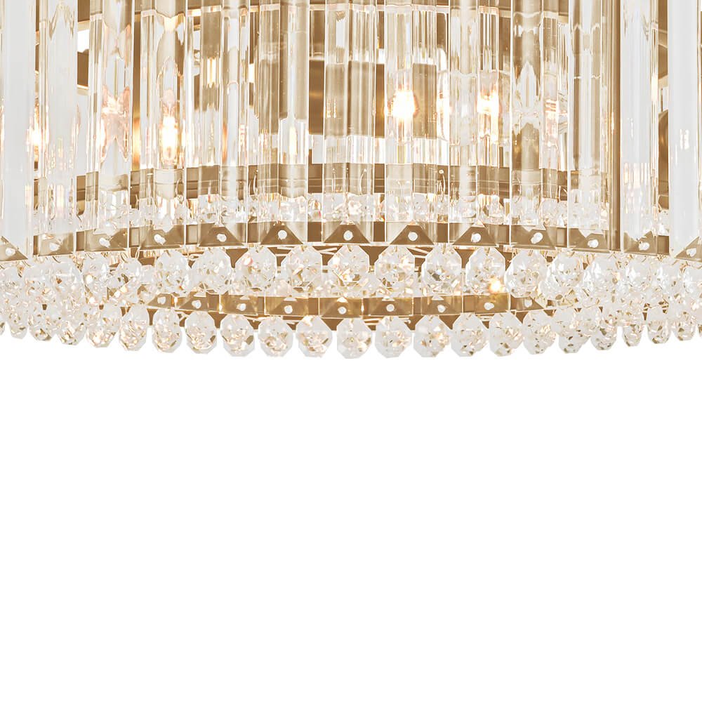 Modern 4 - Light Bauhaus Crystal Semi - Flush Mount Ceiling Light - LightfixturesUAE