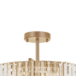 Modern 4 - Light Bauhaus Crystal Semi - Flush Mount Ceiling Light - LightfixturesUAE