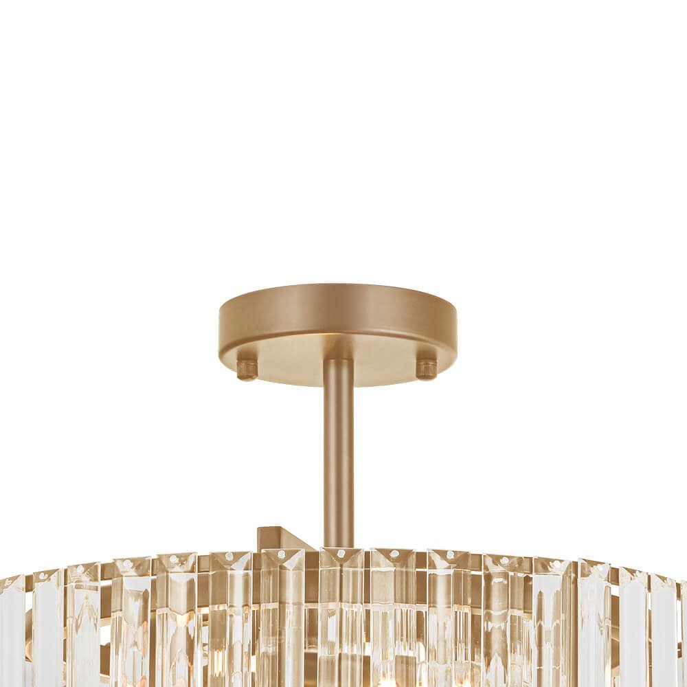 Modern 4 - Light Bauhaus Crystal Semi - Flush Mount Ceiling Light - LightfixturesUAE