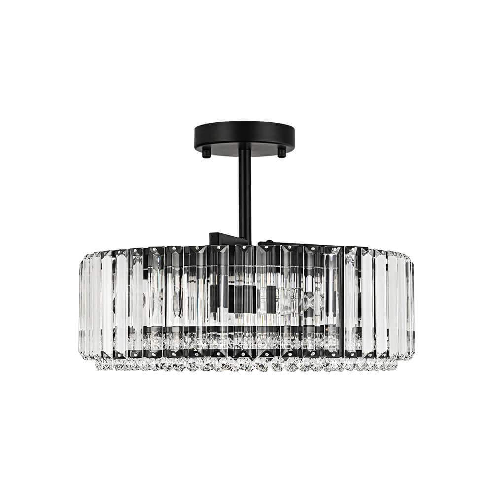 Modern 4 - Light Bauhaus Crystal Semi - Flush Mount Ceiling Light - LightfixturesUAE
