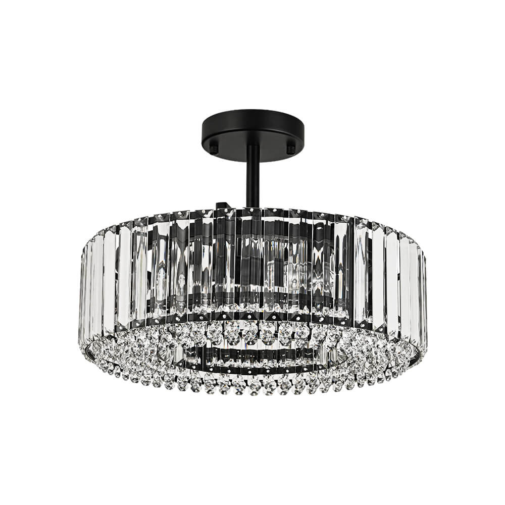 Modern 4 - Light Bauhaus Crystal Semi - Flush Mount Ceiling Light - LightfixturesUAE