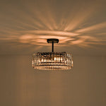 Modern 4 - Light Bauhaus Crystal Semi - Flush Mount Ceiling Light - LightfixturesUAE
