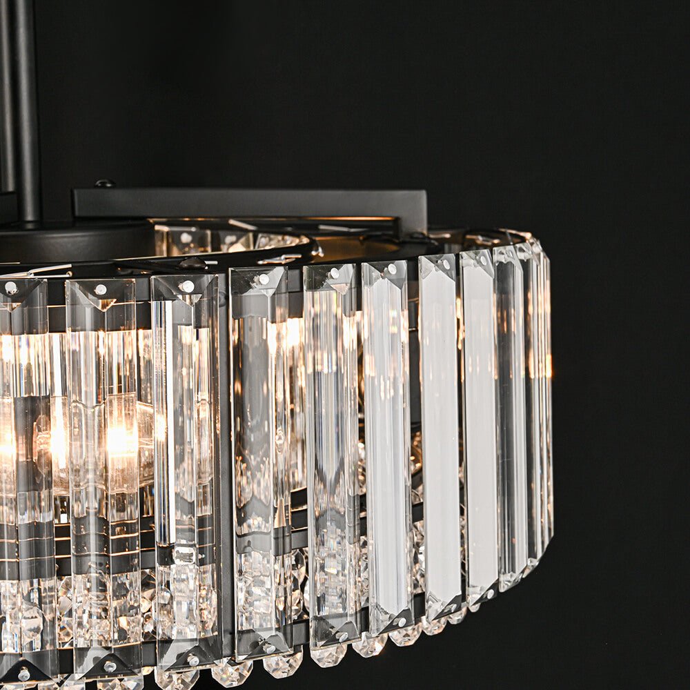 Modern 4 - Light Bauhaus Crystal Semi - Flush Mount Ceiling Light - LightfixturesUAE