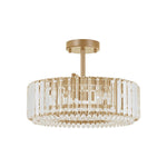 Modern 4 - Light Bauhaus Crystal Semi - Flush Mount Ceiling Light - LightfixturesUAE