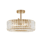 Modern 4 - Light Bauhaus Crystal Semi - Flush Mount Ceiling Light - LightfixturesUAE