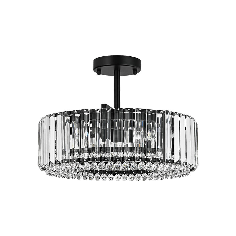 Modern 4 - Light Bauhaus Crystal Semi - Flush Mount Ceiling Light - LightfixturesUAE