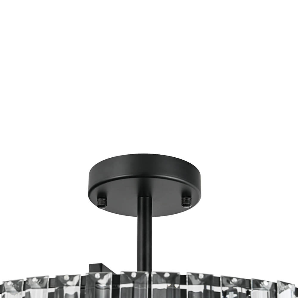 Modern 4 - Light Bauhaus Crystal Semi - Flush Mount Ceiling Light - LightfixturesUAE