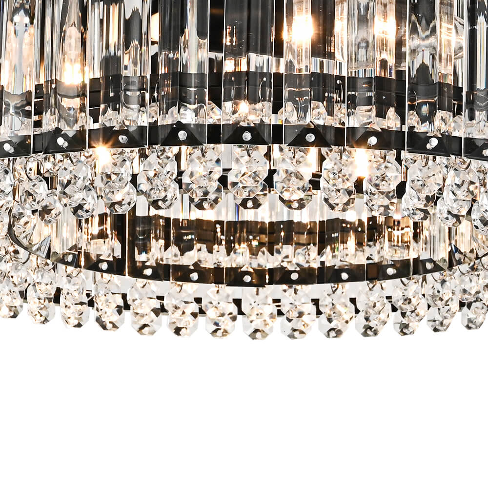 Modern 4 - Light Bauhaus Crystal Semi - Flush Mount Ceiling Light - LightfixturesUAE
