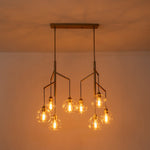 Modern 4 - Light Branch Glass Globe Chandelier - LightfixturesUAE