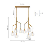 Modern 4 - Light Branch Glass Globe Chandelier - LightfixturesUAE