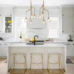 Modern 4 - Light Branch Glass Globe Chandelier - LightfixturesUAE