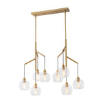 Modern 4 - Light Branch Glass Globe Chandelier - LightfixturesUAE