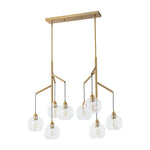 Modern 4 - Light Branch Glass Globe Chandelier - LightfixturesUAE