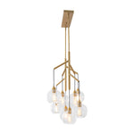 Modern 4 - Light Branch Glass Globe Chandelier - LightfixturesUAE
