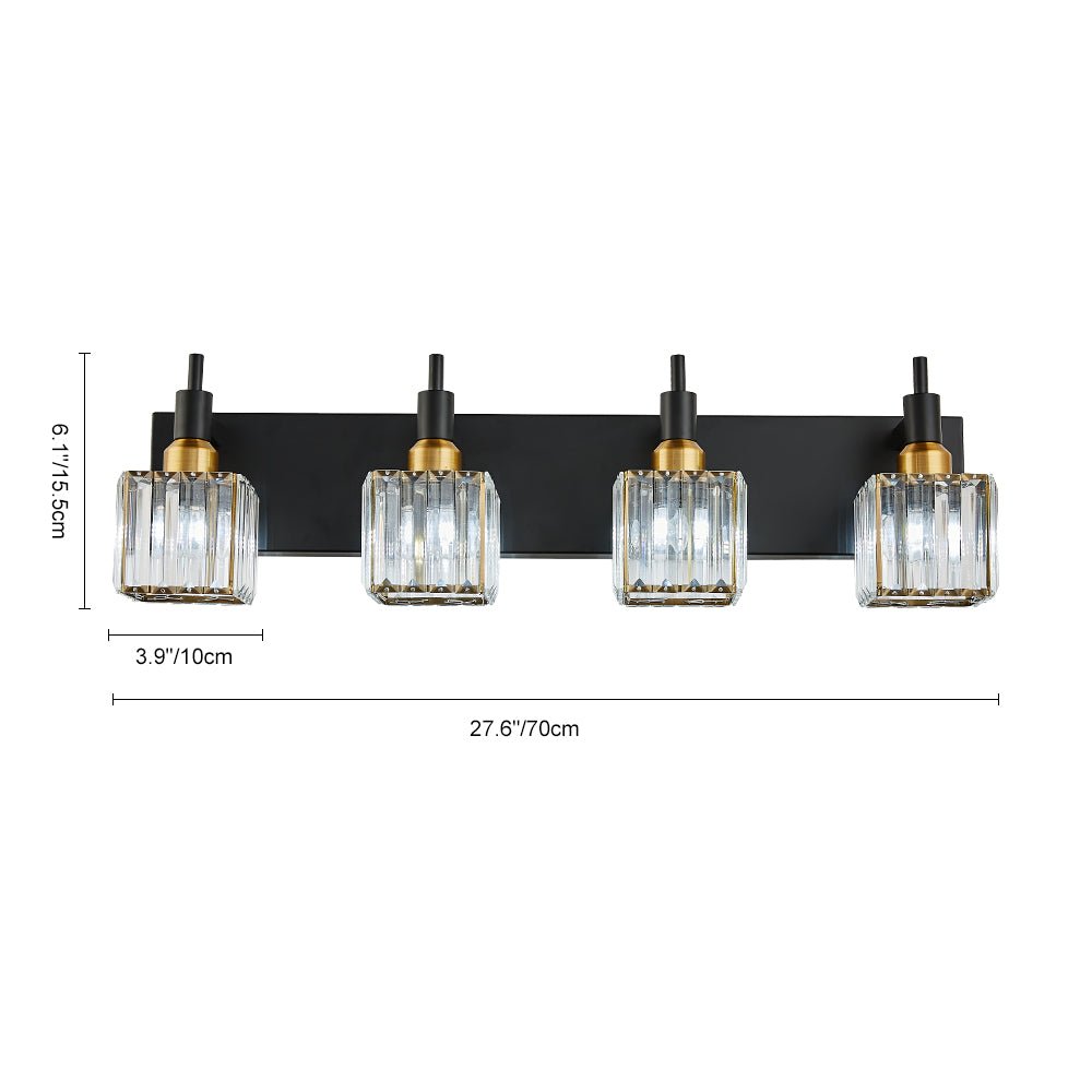 Modern 4 - Light Crystal Square Wall Sconce - LightfixturesUAE